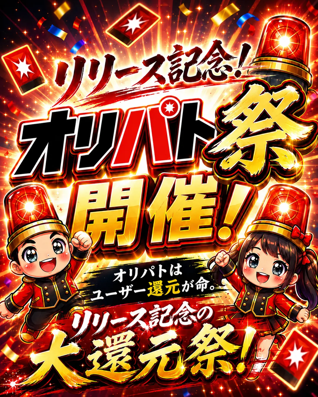 第1回 オリパト祭 リリース記念 大還元祭 開催